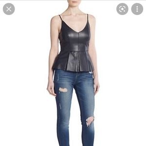 Bailey44 Faux Midnight Navy Leather Tank